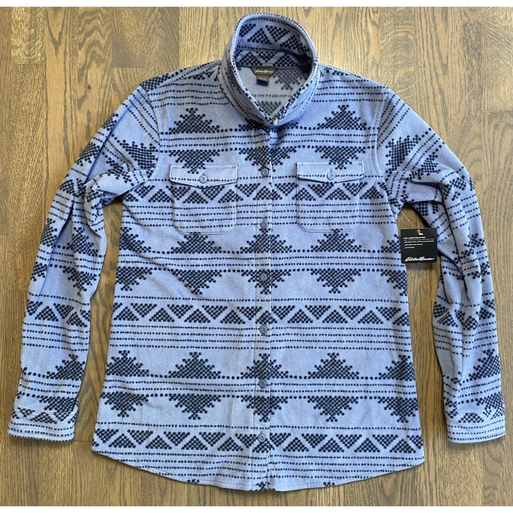 Eddie Bauer Fast Fleece Shirt Jacket Women's Size Medium Blue New